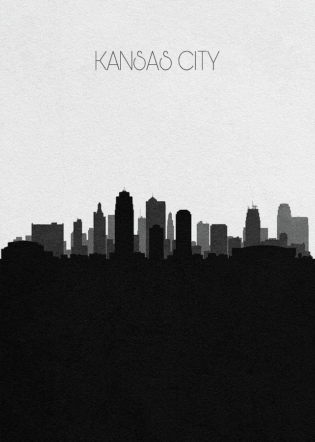 Kansas City Digital Art - Kansas City Cityscape Art by Inspirowl Design