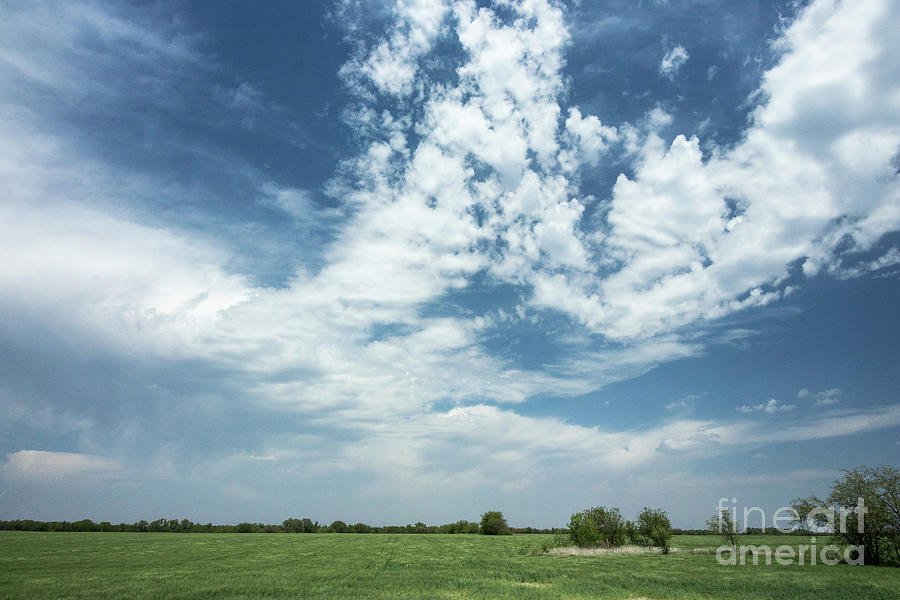 Clouds Photograph - Kansas field by Nicki Hoffman Clouds Photograph - Kansas field by Nicki Hoffman