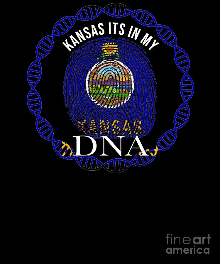 Flag Digital Art - Kansas Its In My DNA Kansan Flag by Jose O