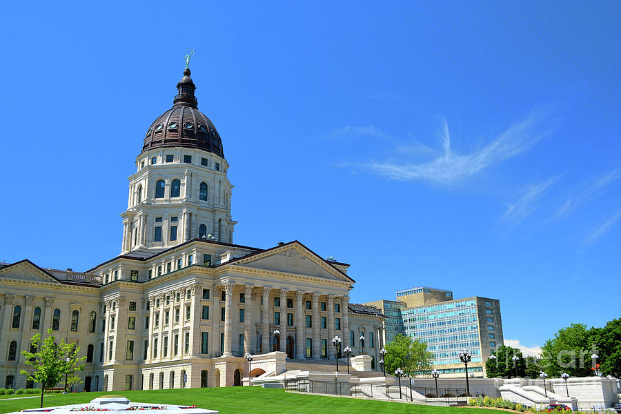 Kansas State Capitol Building on a Sunny Day Photograph by Jeff Zehnder ...