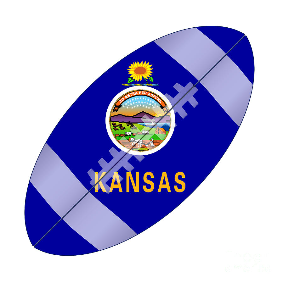 Kansas State USA Football Flag Digital Art by Bigalbaloo Stock Pixels