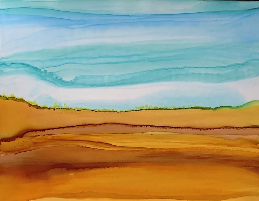 Kansas Summer Sky Painting By Karen Putz