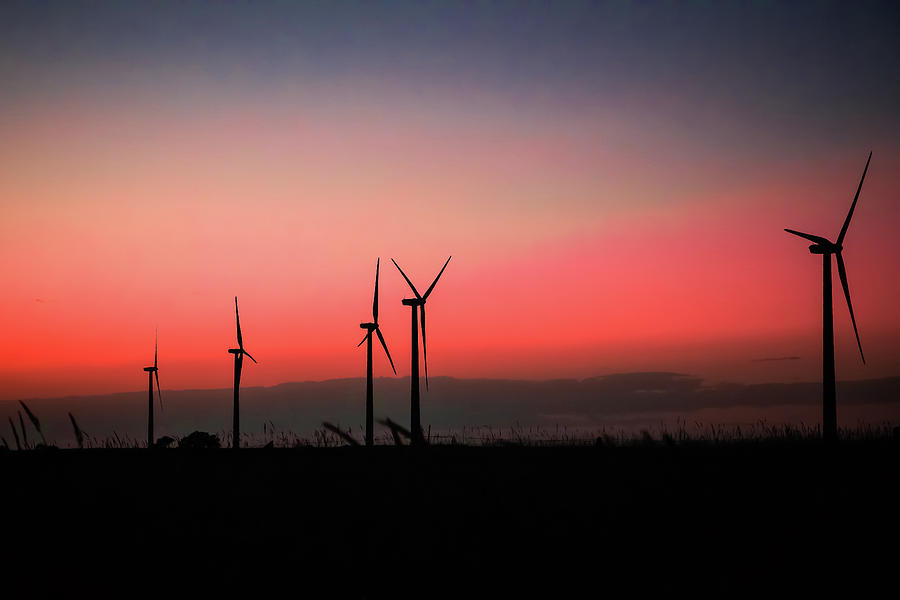 Kansas Windmill Sunset Photograph by Steven Bateson