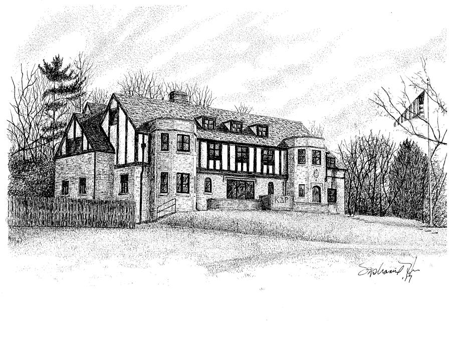 Kappa Delta Rho Fraternity House Purdue West Lafayette Drawing By