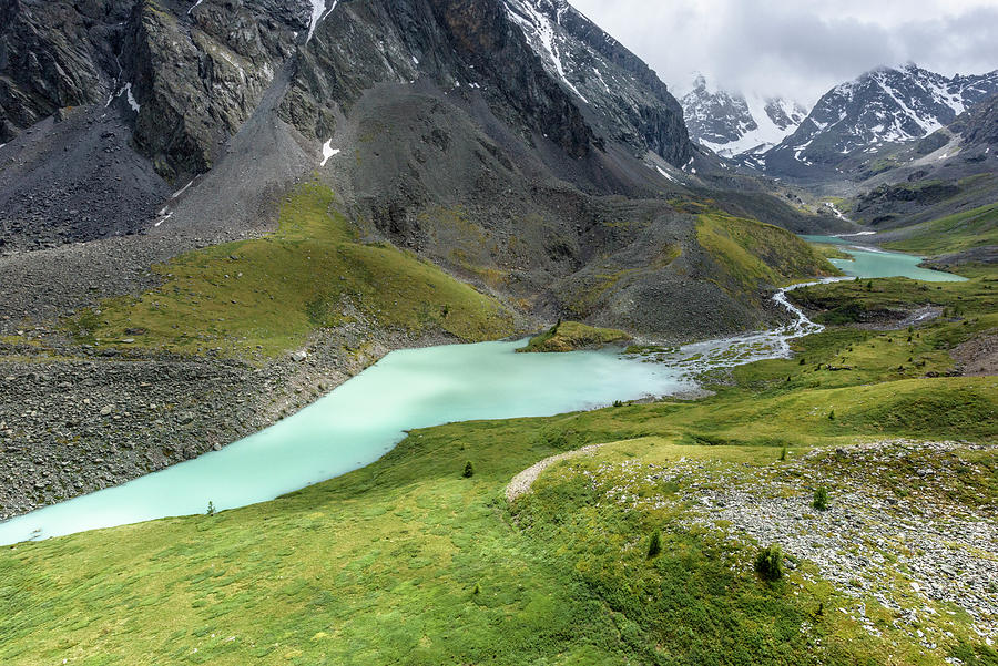 Karakabak Lakes, Turquoise Blue In Colour, Altai Mountains Photograph by Olga Kamenskaya / Naturepl.com Karakabak Lakes, Turquoise Blue In Colour, Altai Mountains Photograph by Olga Kamenskaya / Naturepl.com