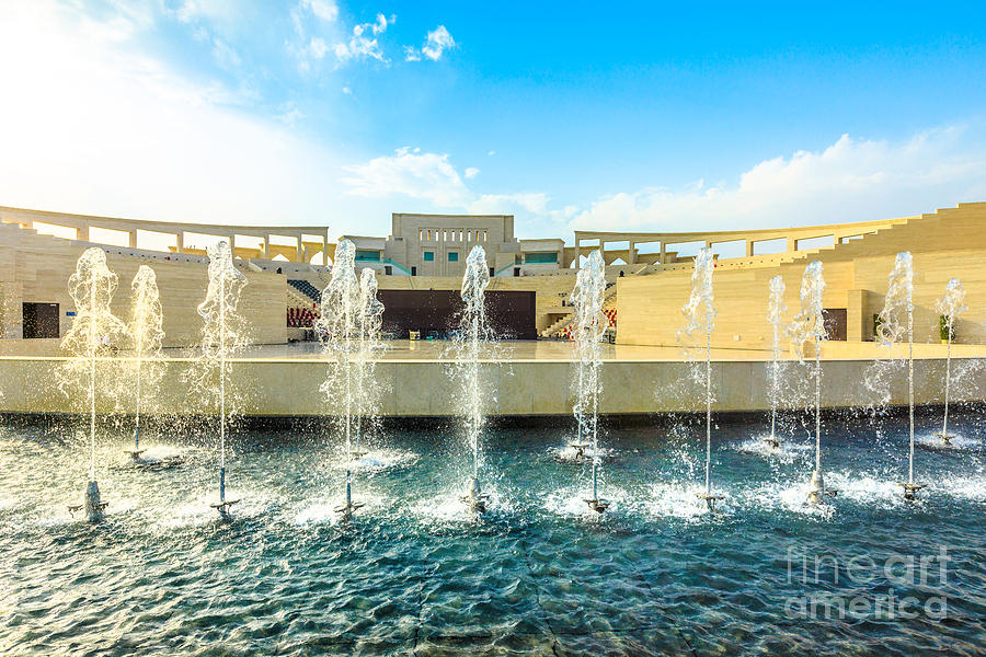 Karara Amphitheater fountains Photograph by Benny Marty