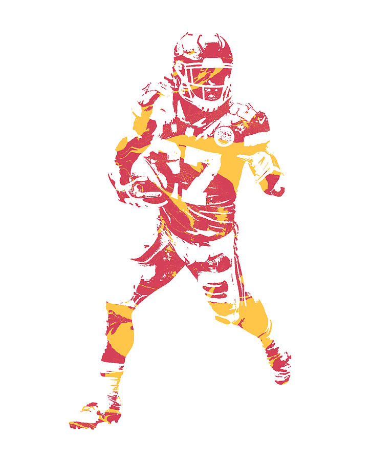 Kareem Hunt Kansas City Chiefs Pixel Art 20 Mixed Media by Joe Hamilton ...