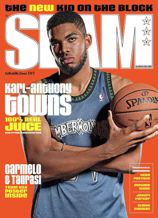 Karl-Anthony Towns: 100% Real Juice SLAM Cover Photograph by Atiba Jefferson