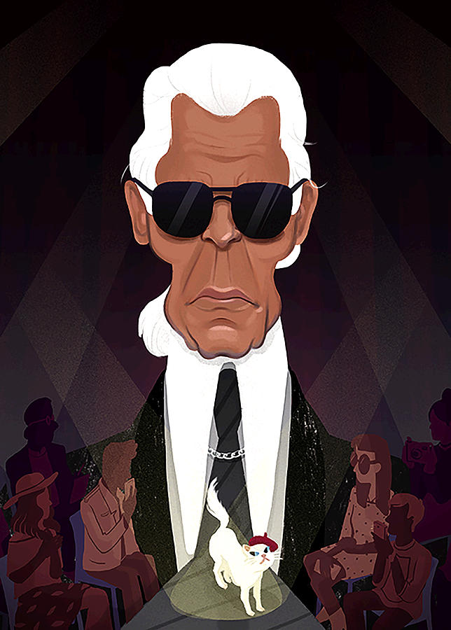 Karl Lagerfeld Digital Art by Carina Miss