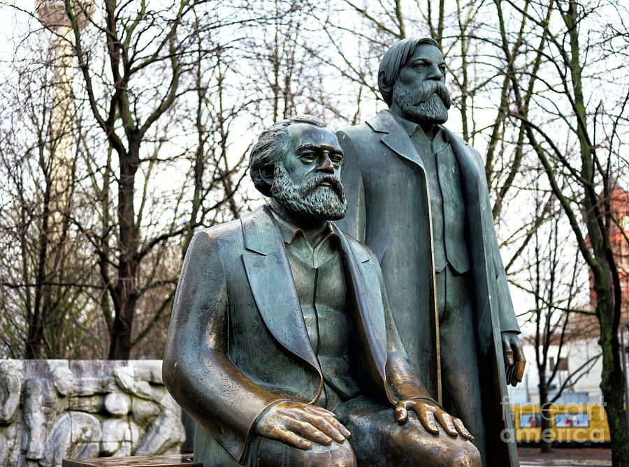 Karl Marx and Friedrich Engels Statues in Berlin Photograph by John Rizzuto