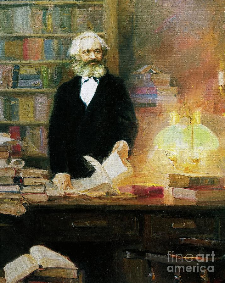 Karl Marx In His Studio, 1875 Painting by Zhang Wun | Fine Art America