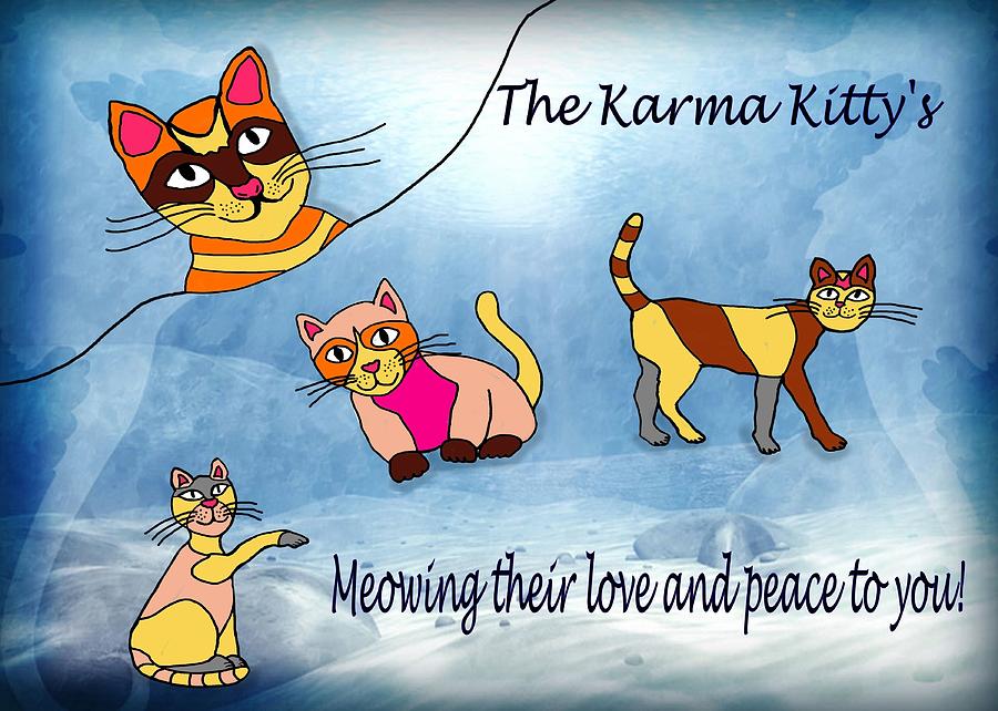 Karma Kittys Digital Art by Laura Smith