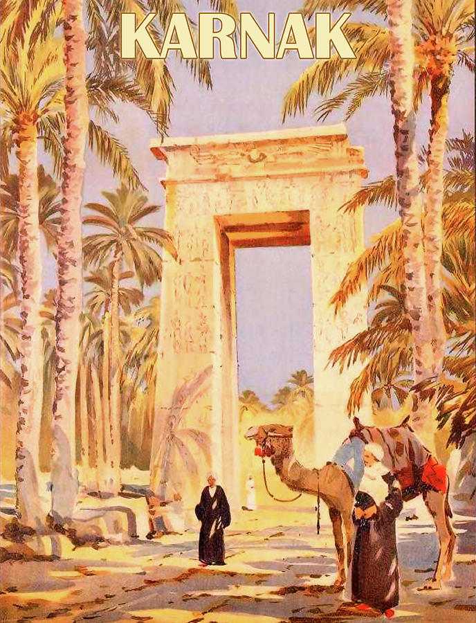 Vintage Digital Art - Karnak by Long Shot