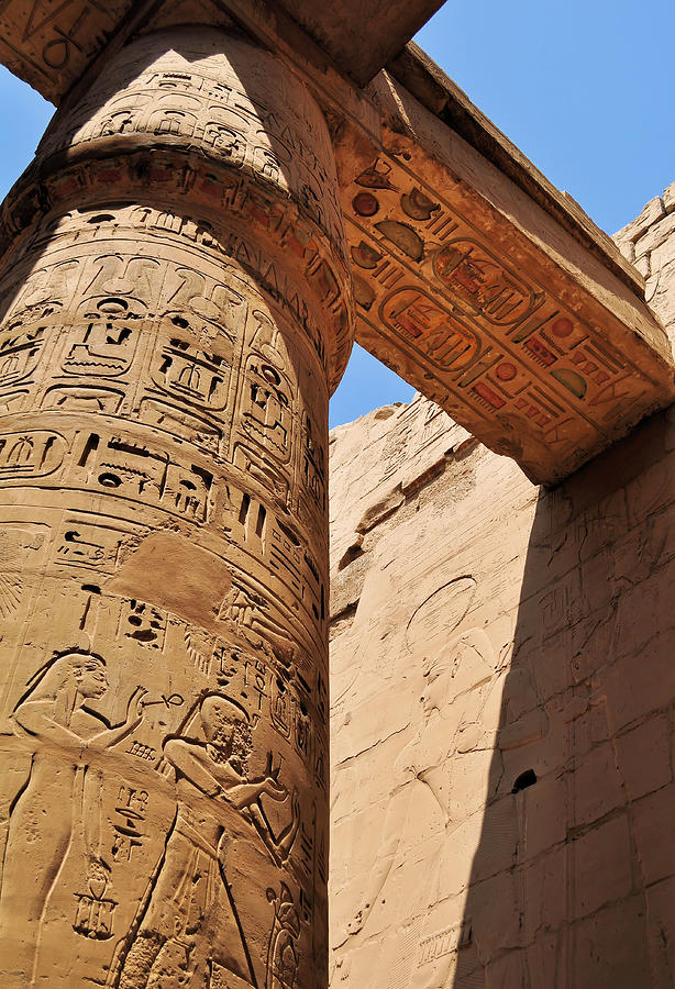 Karnak Temple Columns Photograph by Michelle Mcmahon