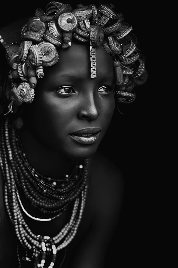 Karo Tribe Girl With Crown Cap Photograph by Veli Aydogdu - Fine Art ...