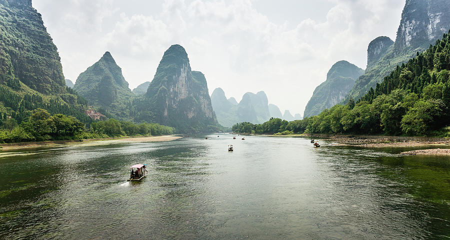 Karst Peaks Along Li River, Guangxi Photograph by Miralex