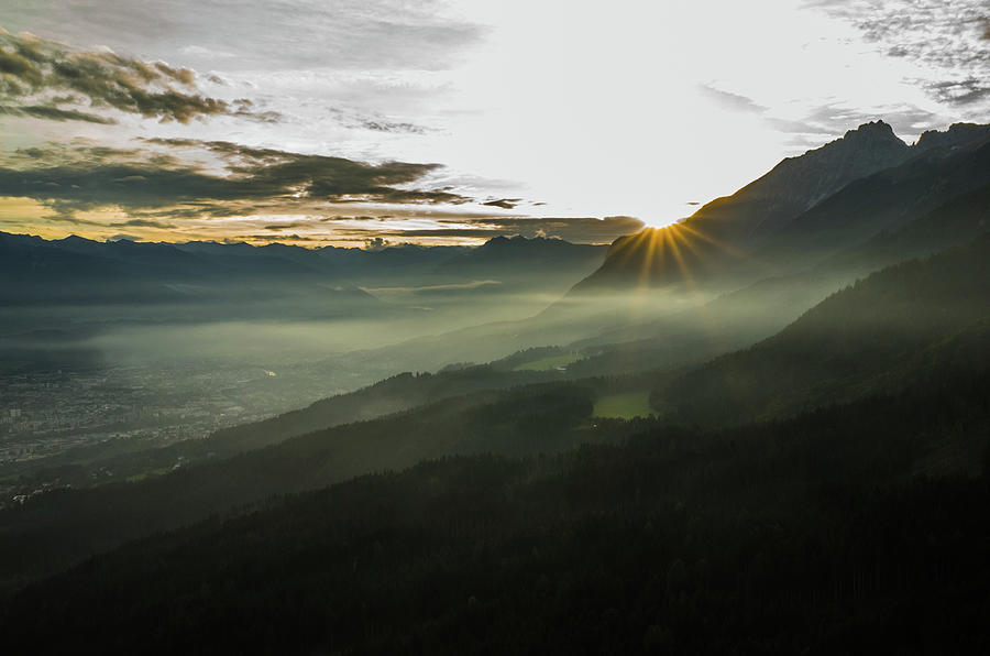 Karwendel Innsbruck Sunset Photograph by P. Medicus