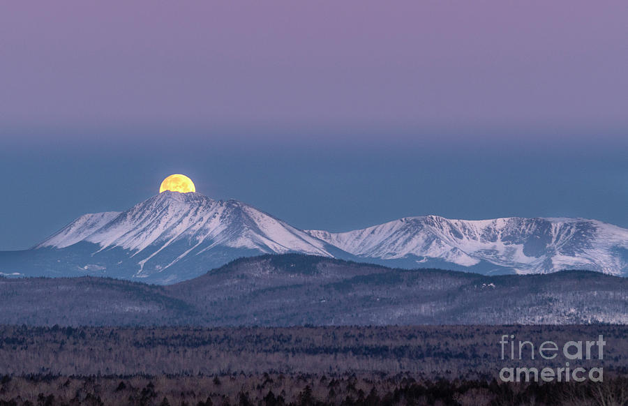 Katahdin Moonset Photograph by Craig Shaknis
