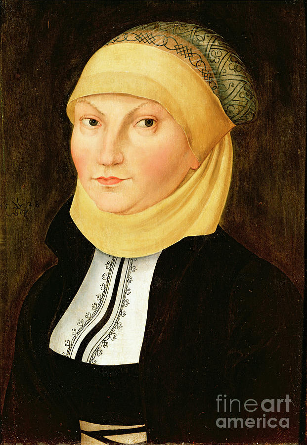 Female Painting - Katharina Luther by Lucas The Elder Cranach