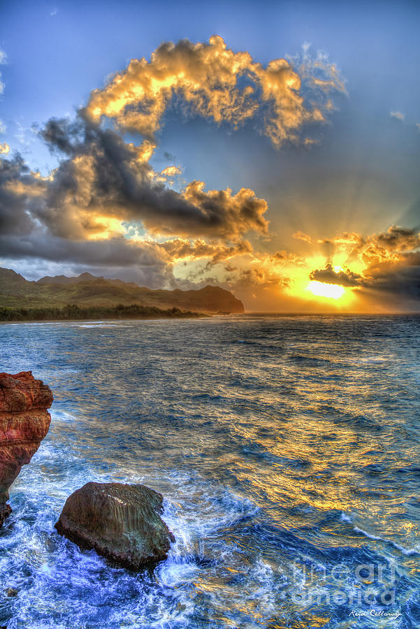 Kauai Summer Sunrise Mahaulepu Beach Kauai Hawaii Art Photograph by Reid Callaway