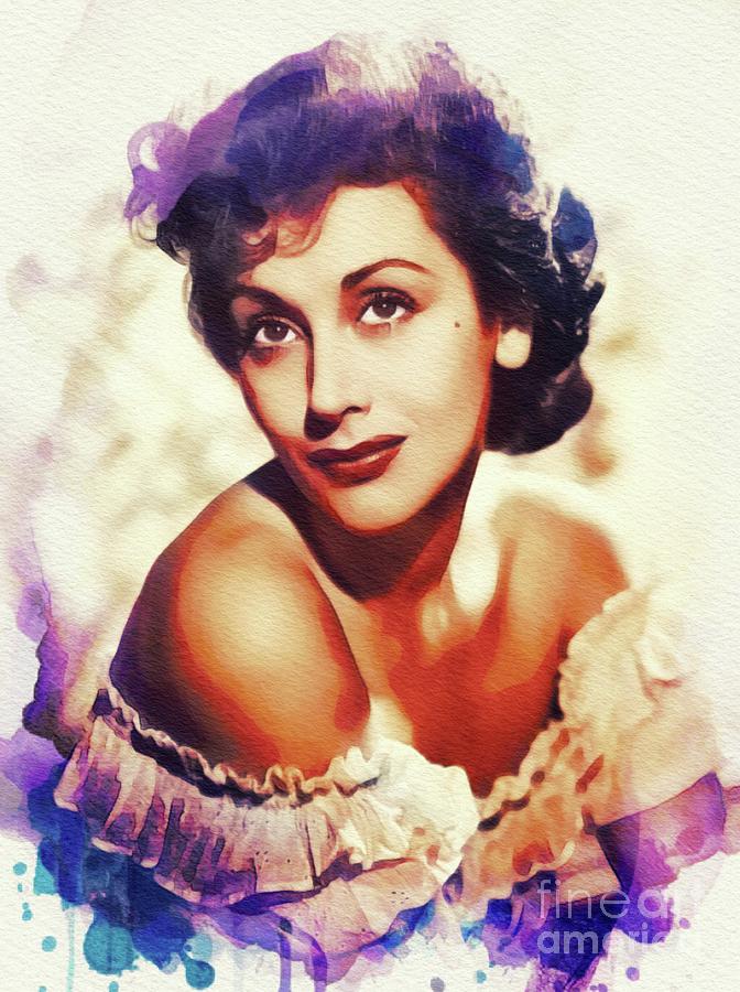 Hollywood Painting - Kay Kendall, Vintage Actress by Esoterica Art Agency