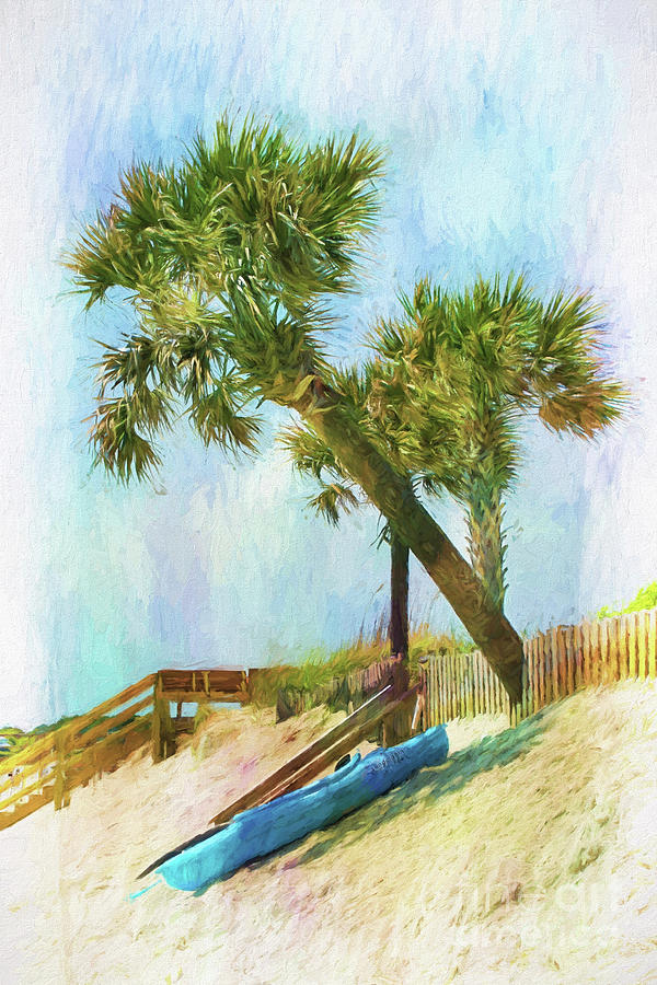 Kayak Siesta On Isle Of Palms Digital Art by Sharon McConnell