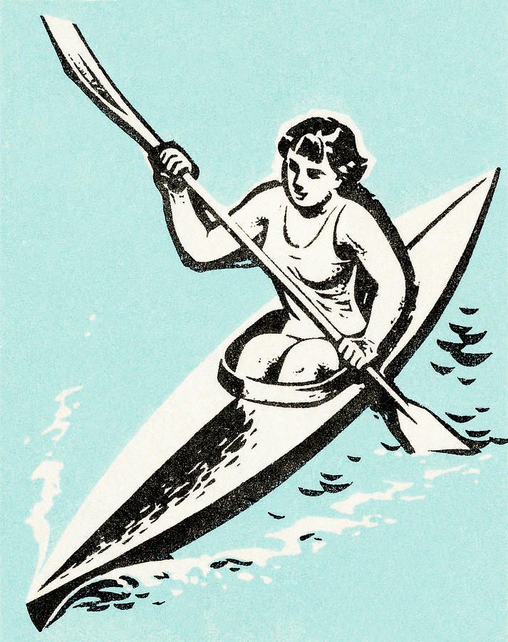 Sports Drawing - Kayaker by CSA Images