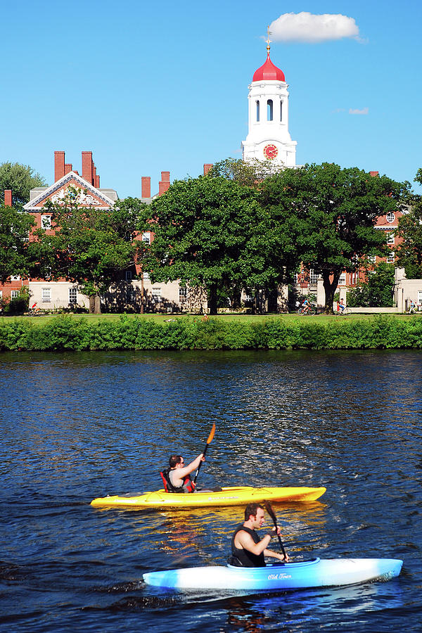 Kayakers at Harvard Photograph by James Kirkikis