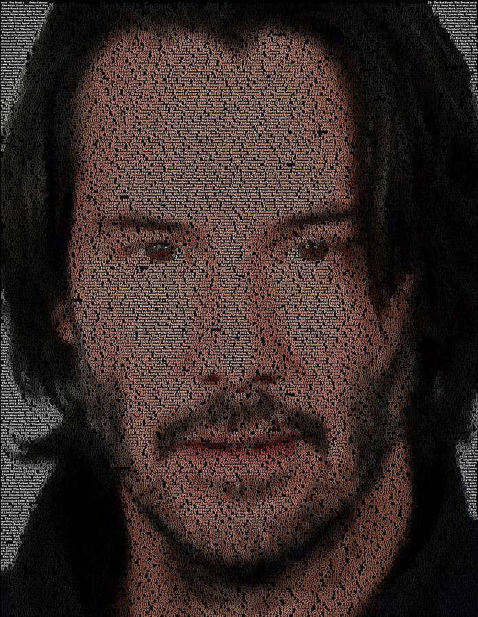 Keanu Reeves Movie List Mosaic by Paul Van Scott Keanu Reeves Movie List Mosaic by Paul Van Scott