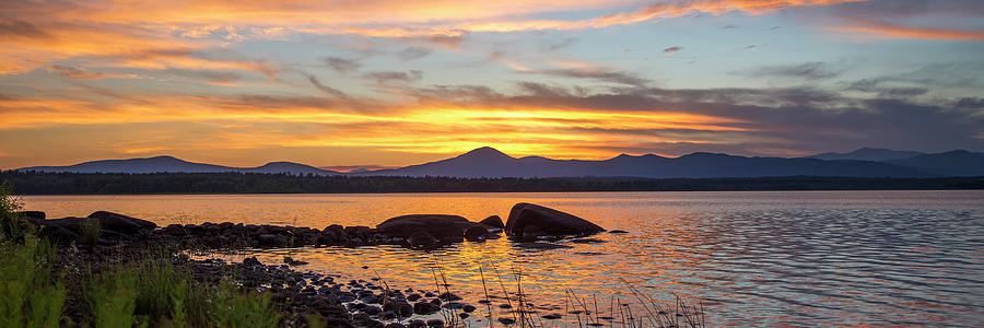 Kearsarge North Sunset Panorama Photograph by White Mountain Images