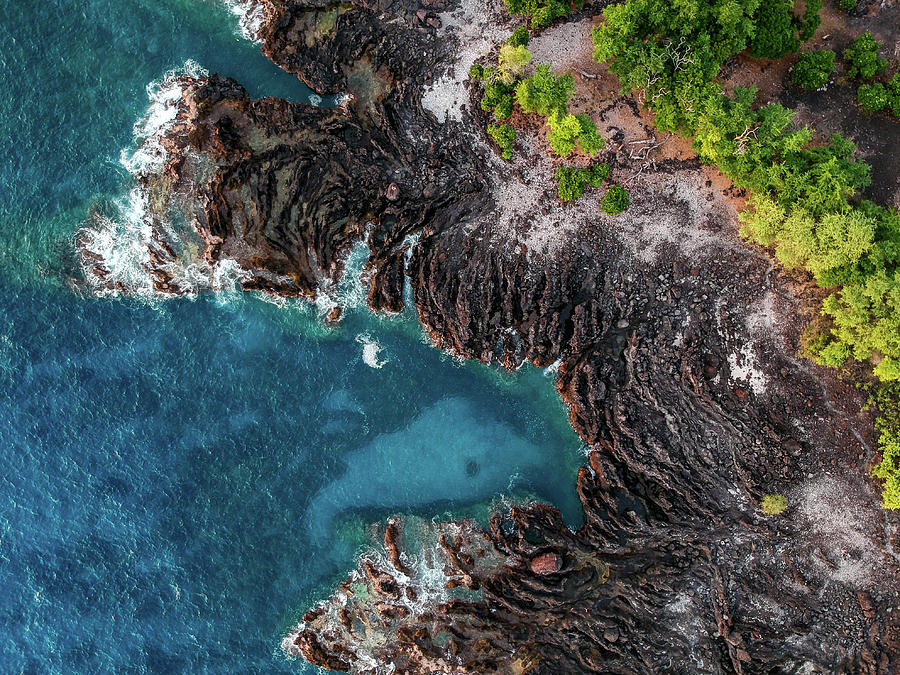 Keauhou Coastline Aerial Photograph by Christopher Johnson