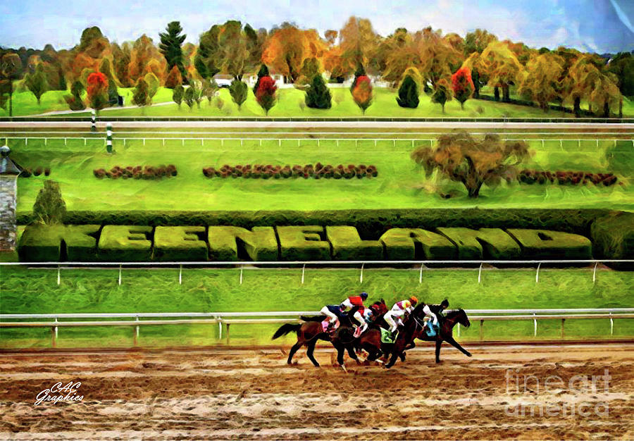 Keeneland Digital Art by CAC Graphics