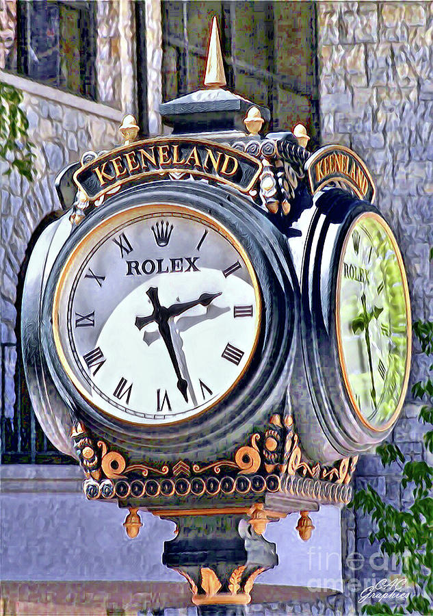 Keeneland Clock Digital Art by CAC Graphics