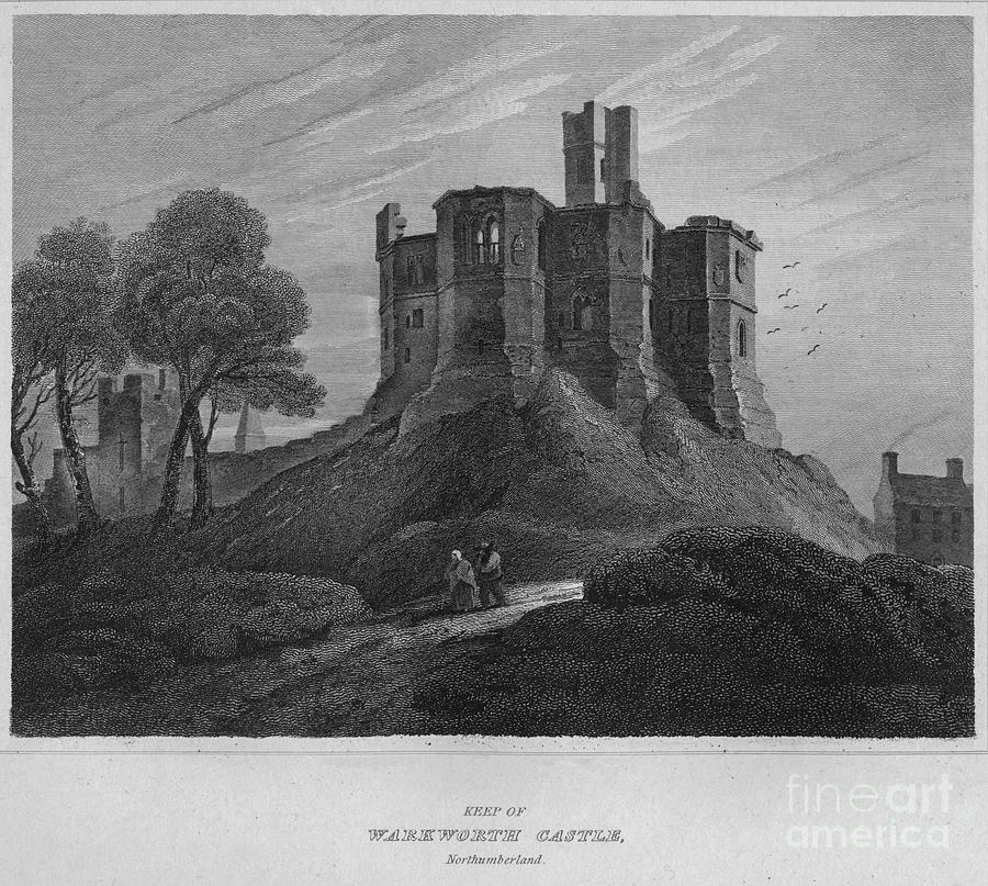 Keep Of Warkworth Castle Drawing by Print Collector