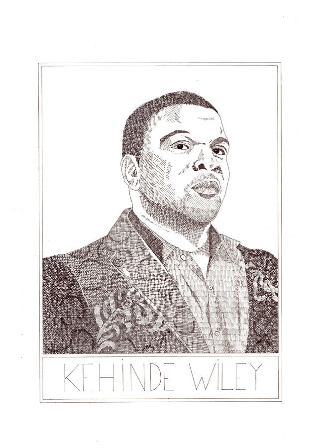 Kehinde Wiley's Portrait Drawing by Benjamin G Fine Art America