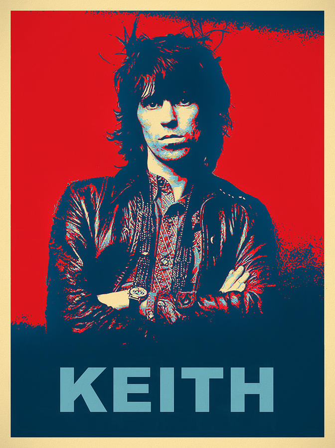 Keith Pop Art Poster Mixed Media By Dan Sproul