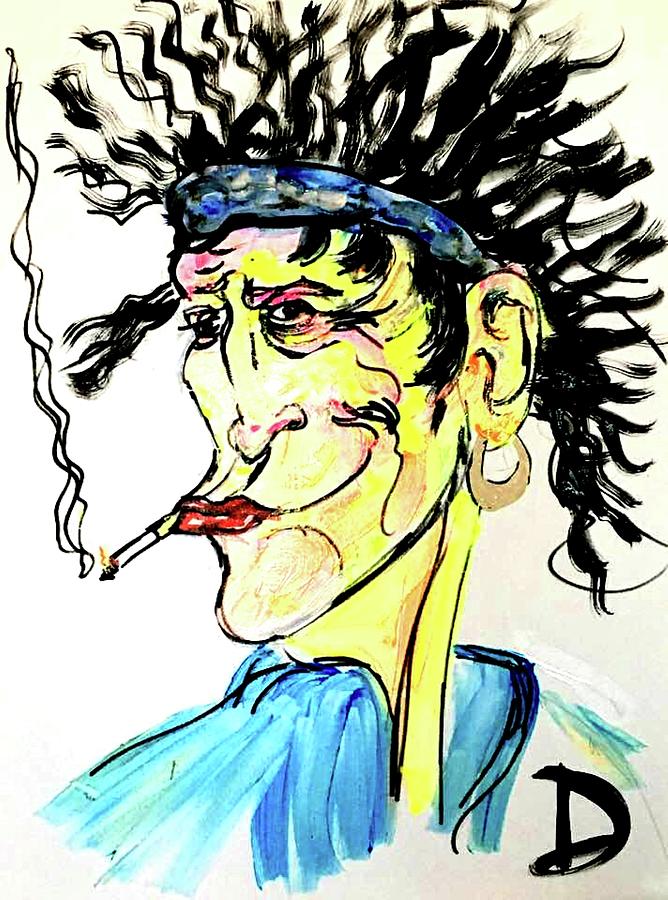 Keith Richards Painting - Keith Richards Caricature by Debora Lewis