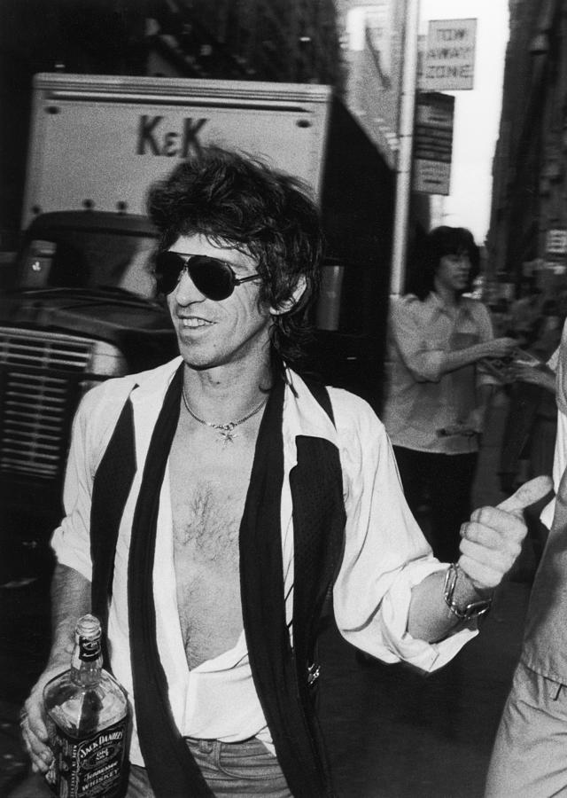 The Rolling Stones Photograph - Keith Richards Outside Danceteria by Dmi
