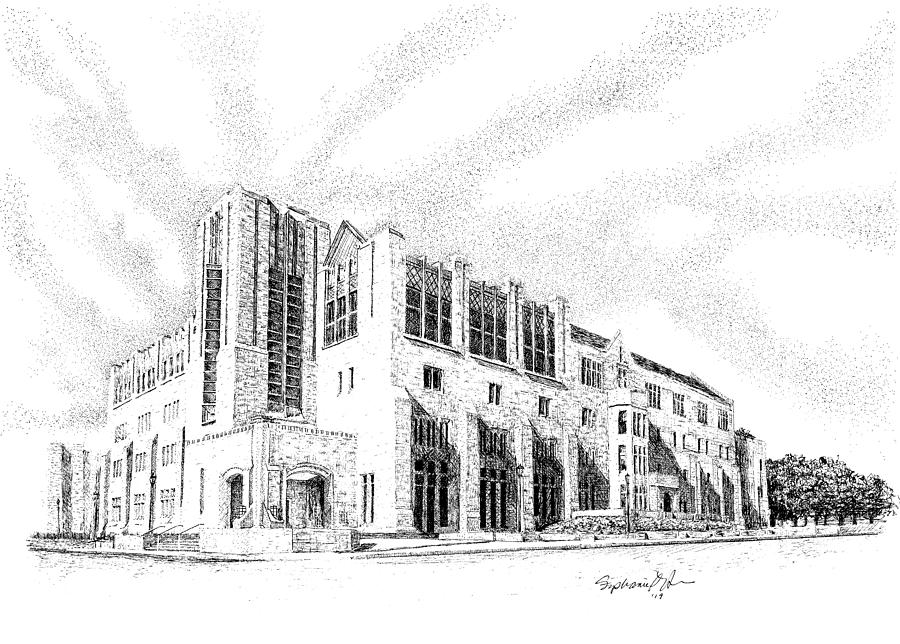 Kelly School of Business, Indiana University, Bloomington, Indiana Drawing by Stephanie Huber
