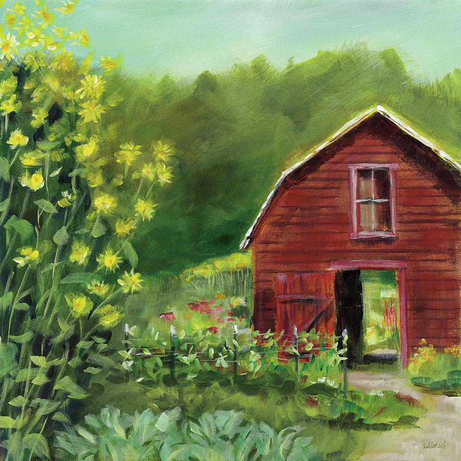 Barn Painting - Kelly Way Barn by Sue Schlabach