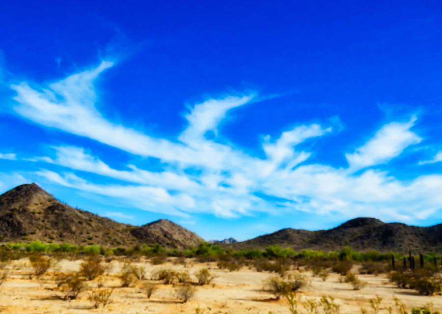 Kelvin-Helmholtz Clouds Over the Sonoran Desert Photograph by Judy Kennedy