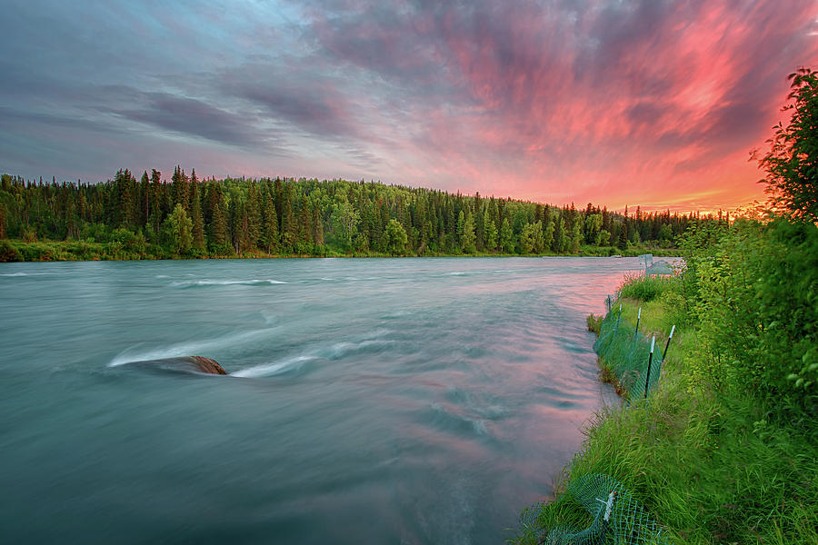 Kenai River Alaska Sunset Photograph by Nathan Bush - Fine Art America