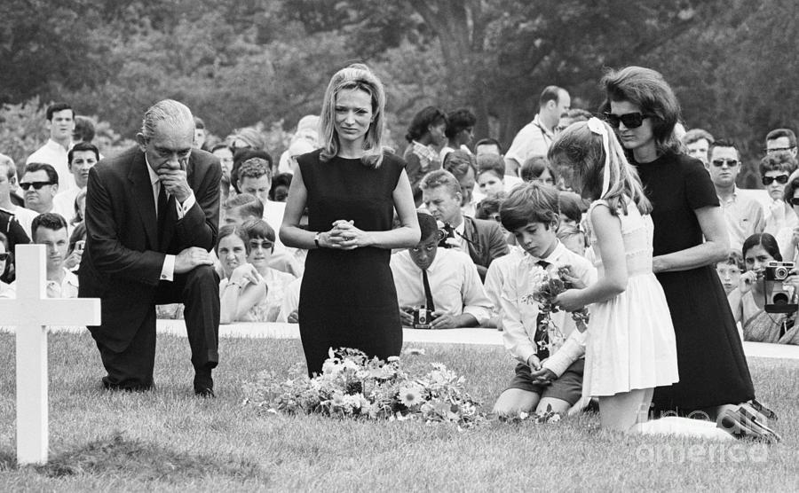 Child Photograph - Kennedy Family At Rfks Burial by Bettmann