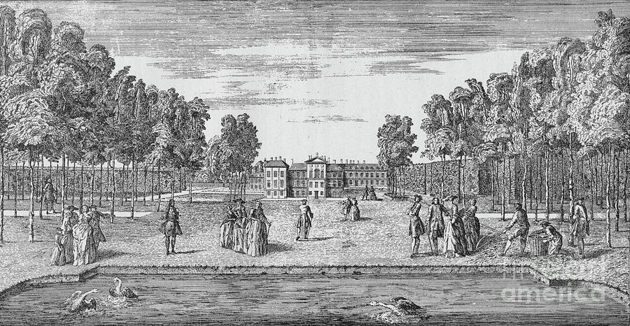 London Drawing - Kensington Palace In Georgian Times by Print Collector