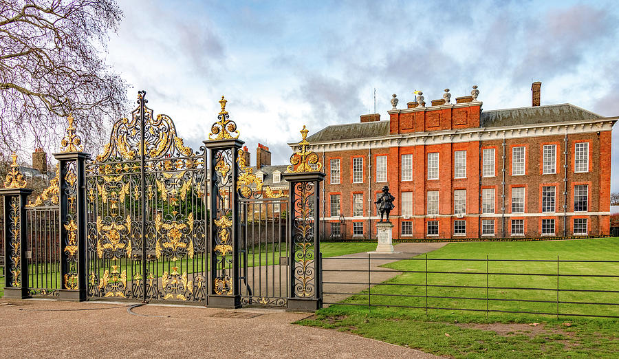 Kensington Palace, Side View With Gate Photograph