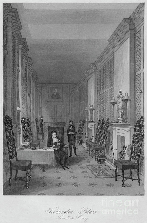 Kensington Palace. The Sussex Library Drawing by Print Collector