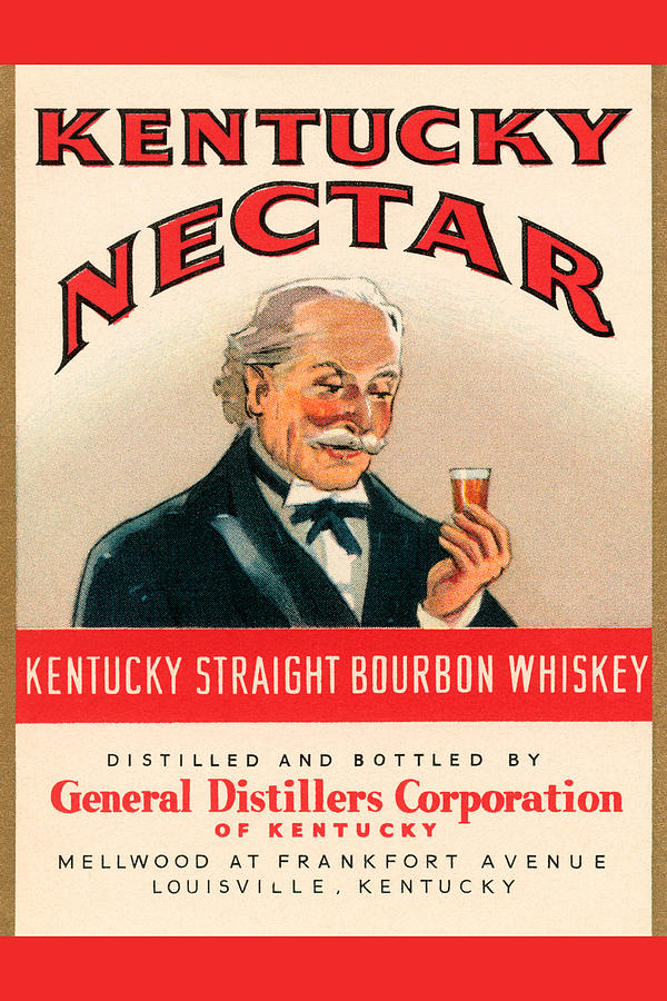 Kentucky Nectar Straight Bourbon Whiskey Painting by Unknown