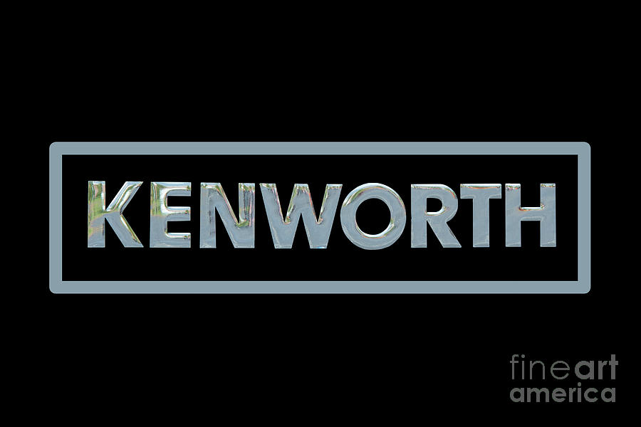 Truck Photograph - Kenworth Semi Truck Emblem And Logo Black by Nick Gray