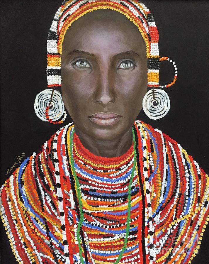 Kenyan Woman Painting by Marcia Davis | Fine Art America