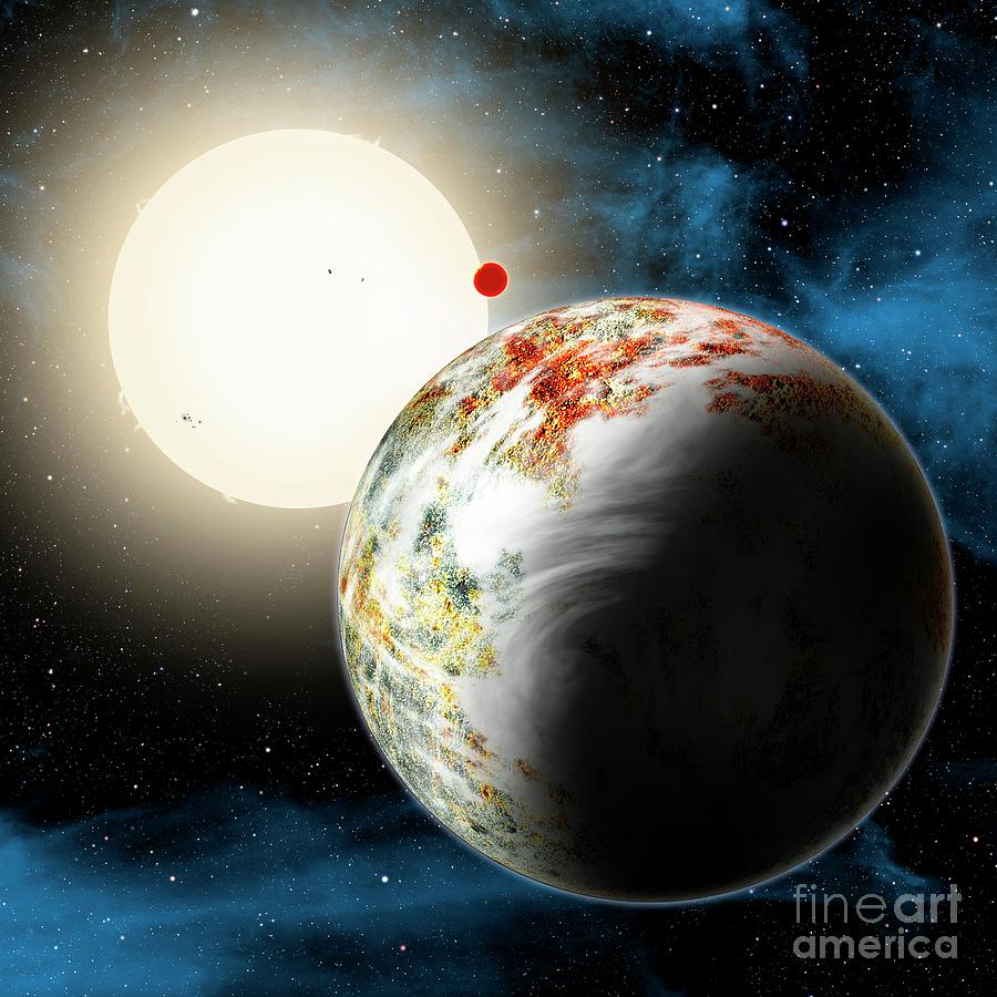 Kepler-10 Exoplanet System Photograph by Science Photo Library Kepler-10 Exoplanet System Photograph by Science Photo Library